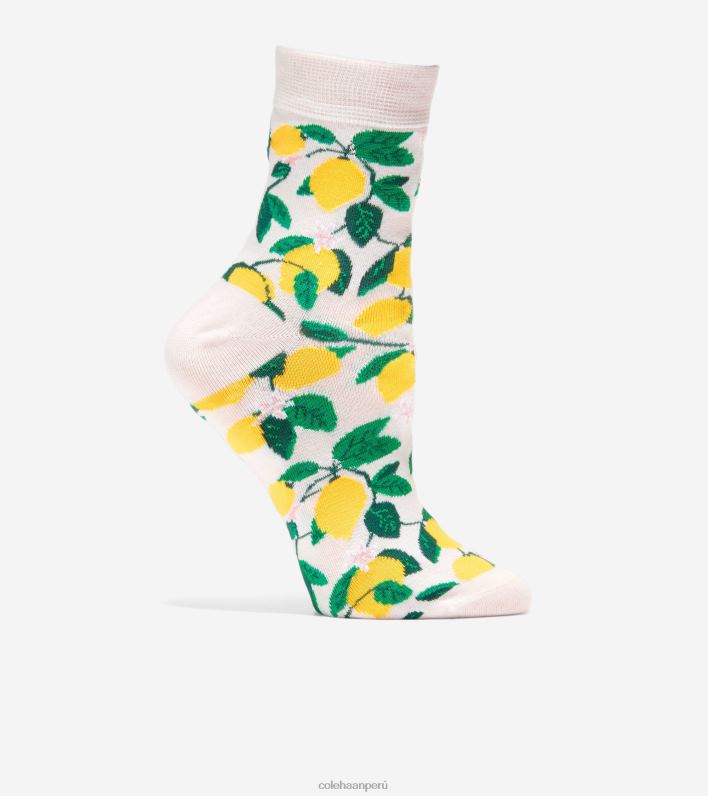 mujer Rosa claro Cole Haan calcetines cortos con estampado de limones accesorios 8FVV525