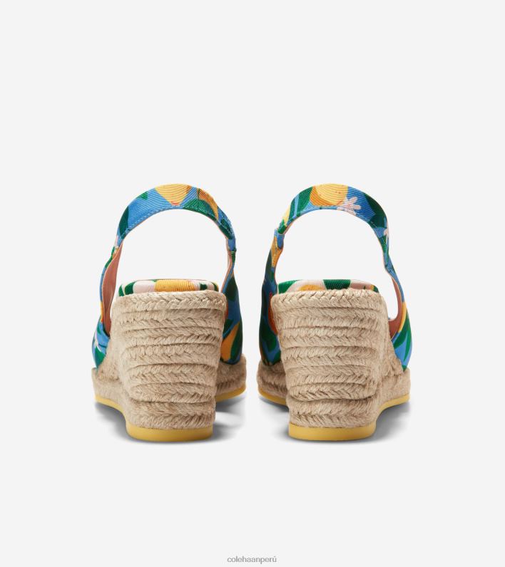 mujer azul celeste-limón Cole Haan alpargata cloudfeel cuña slingback calzado 8FVV32
