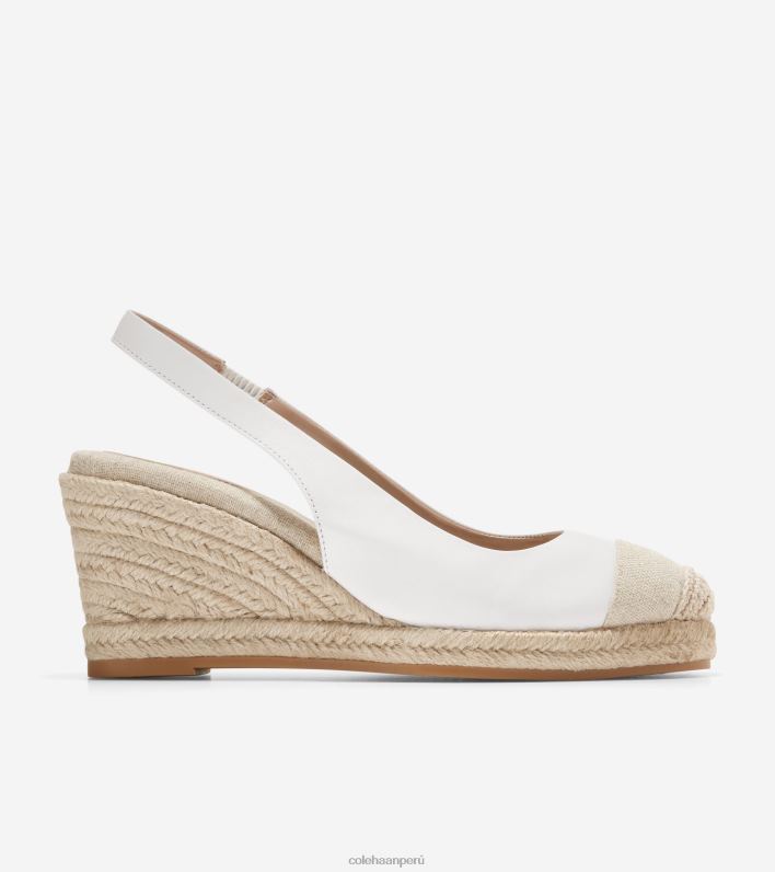 mujer blanco natural Cole Haan alpargata cloudfeel cuña slingback calzado 8FVV33