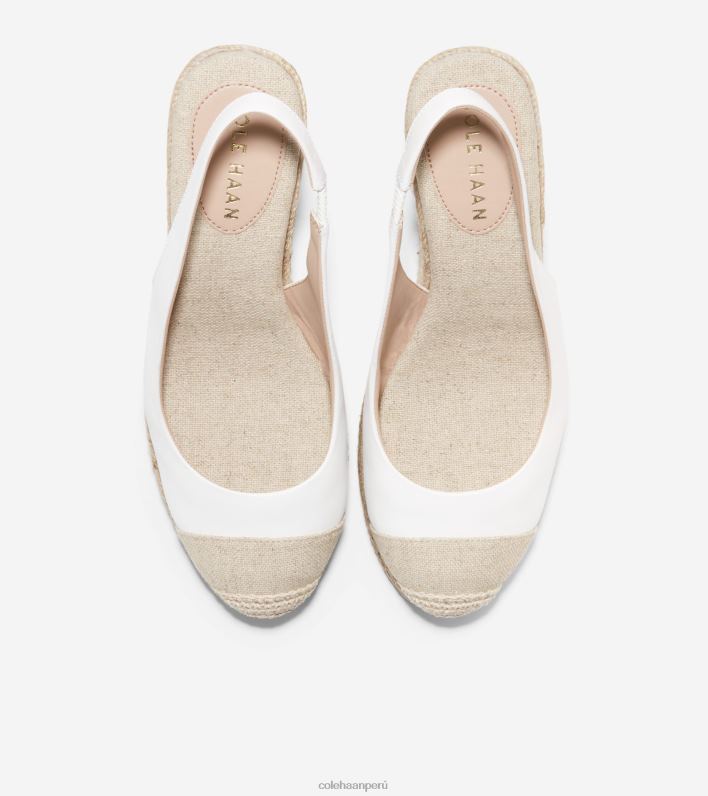 mujer blanco natural Cole Haan alpargata cloudfeel cuña slingback calzado 8FVV33