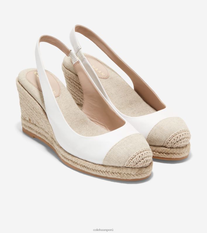 mujer blanco natural Cole Haan alpargata cloudfeel cuña slingback calzado 8FVV33