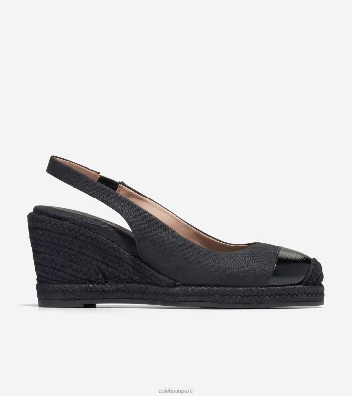 mujer negro Cole Haan alpargata cloudfeel cuña slingback calzado 8FVV34