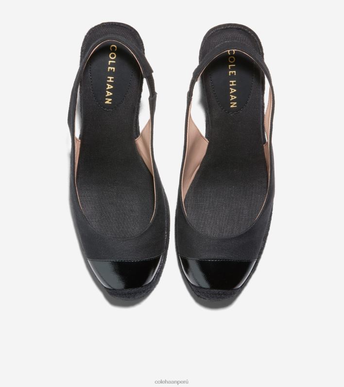 mujer negro Cole Haan alpargata cloudfeel cuña slingback calzado 8FVV34