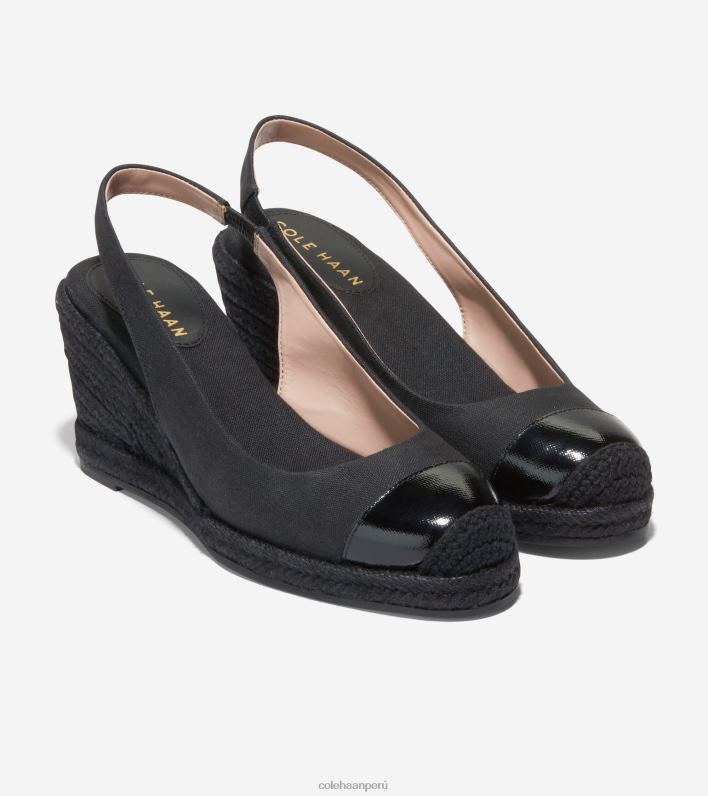 mujer negro Cole Haan alpargata cloudfeel cuña slingback calzado 8FVV34