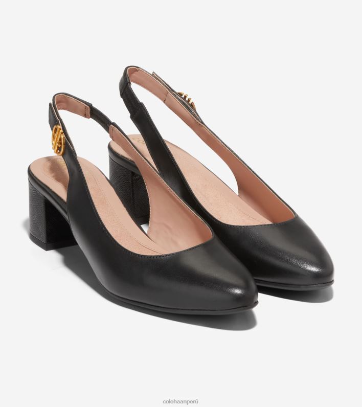 mujer cuero negro Cole Haan la bomba destalonada favorita de 45 mm calzado 8FVV221