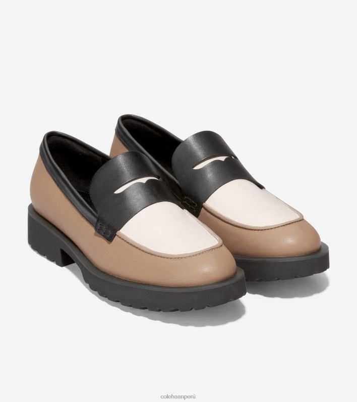 mujer abedul beige-marfil-negro Cole Haan mocasín de ginebra calzado 8FVV245