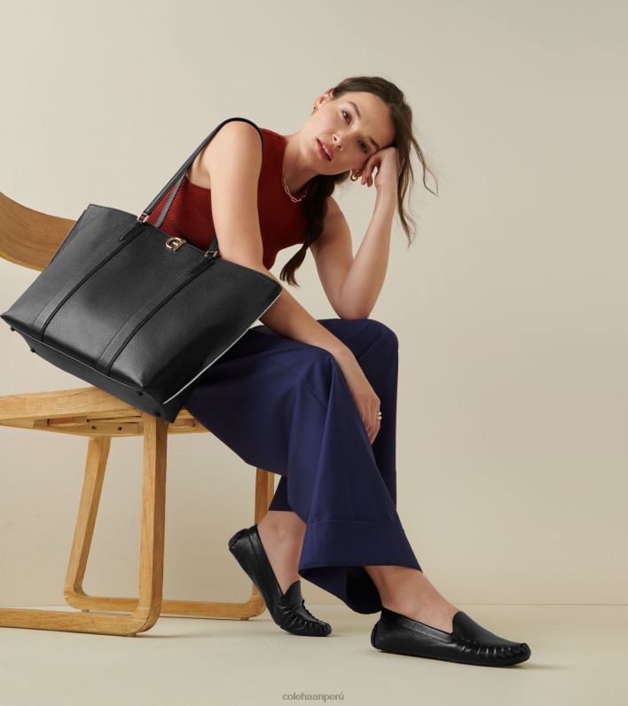 mujer cuero negro Cole Haan conductor de evelyn calzado 8FVV67