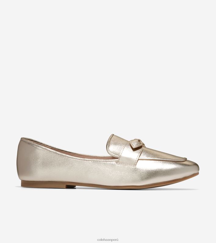mujer oro Cole Haan mocasines con lazo york calzado 8FVV137