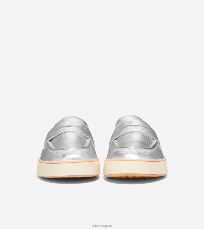 mujer plata metalizado-marfil Cole Haan mocasines nantucket 2.0 penny calzado 8FVV94