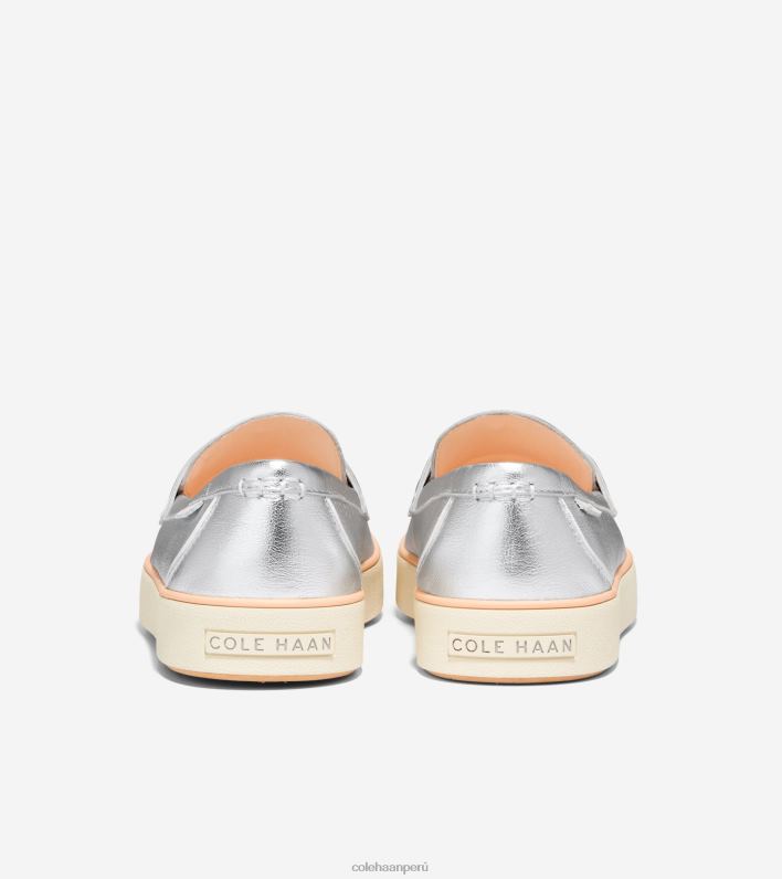 mujer plata metalizado-marfil Cole Haan mocasines nantucket 2.0 penny calzado 8FVV94