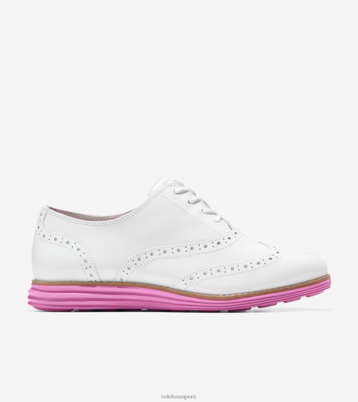 mujer ciclamen blanco óptico Cole Haan oxford de punta de ala grande original calzado 8FVV233