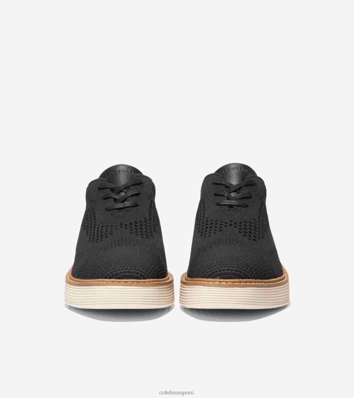 mujer negro stitchlite-marfil Cole Haan oxford de punta de ala de plataforma grande original calzado 8FVV216