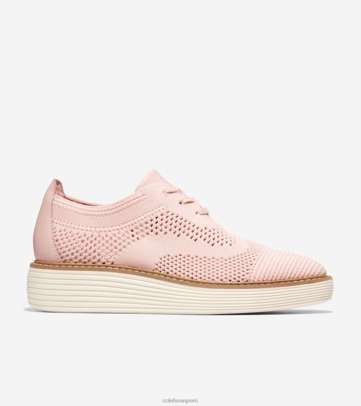 mujer rosa humo stitchlite-marfil Cole Haan oxford de punta de ala de plataforma grande original calzado 8FVV217