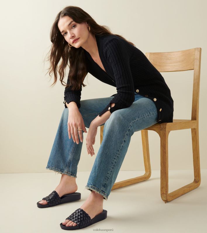 mujer cuero negro Cole Haan sandalias mojave calzado 8FVV50