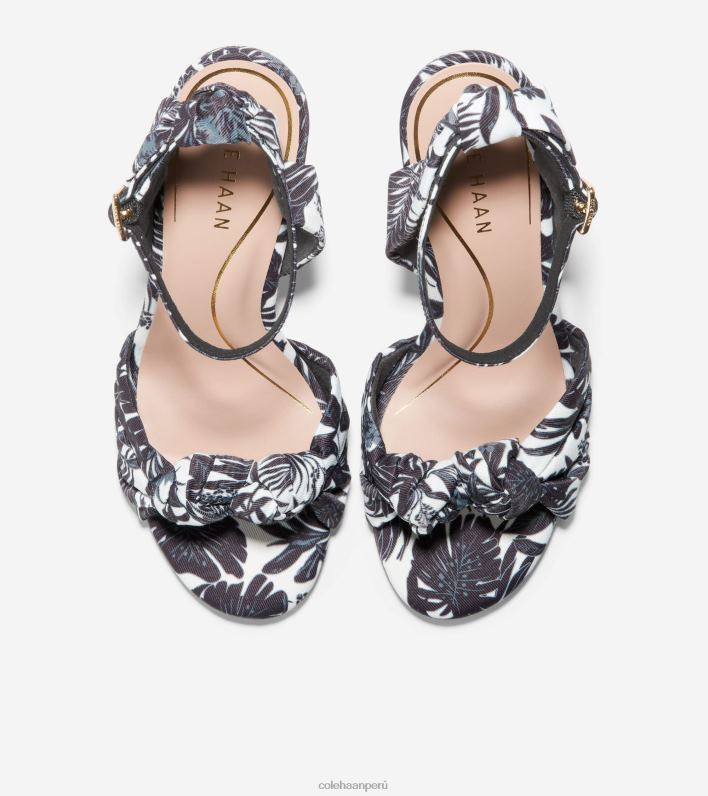 mujer estampado floral de beverly negro marfil Cole Haan sandalia kaycee con nudo calzado 8FVV240