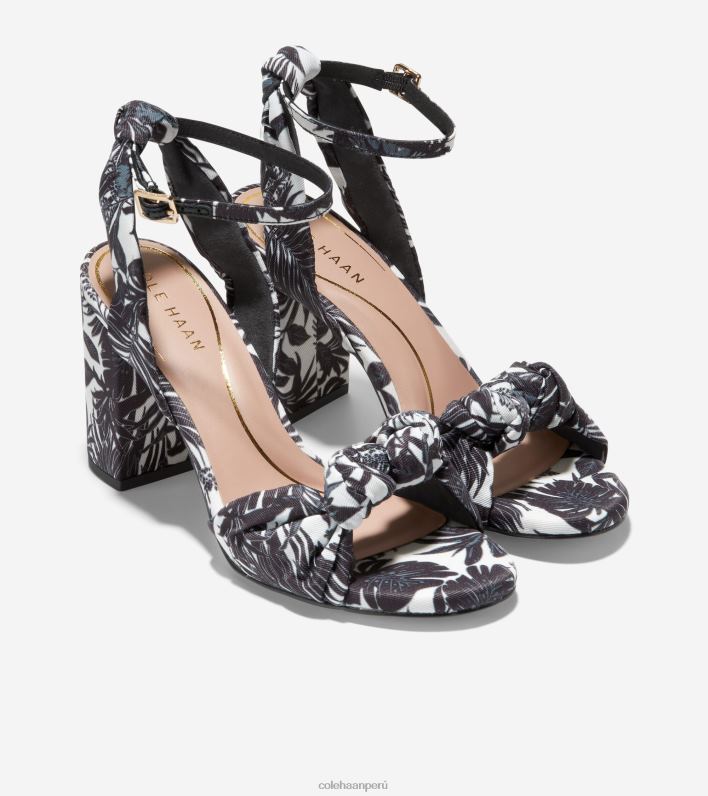 mujer estampado floral de beverly negro marfil Cole Haan sandalia kaycee con nudo calzado 8FVV240