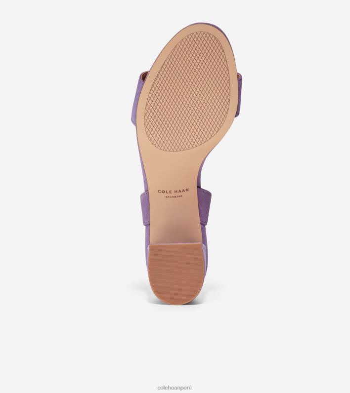 mujer gamuza de cachemira púrpura Cole Haan sandalias josie con tacón en bloque calzado 8FVV78