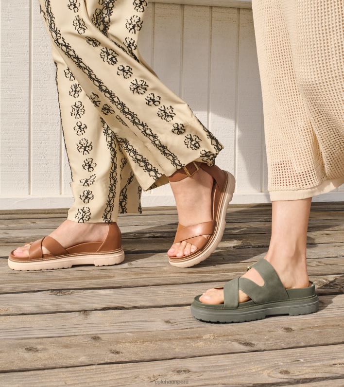 mujer nubuck hoja de té Cole Haan sandalia tipo chanclas fraya calzado 8FVV1