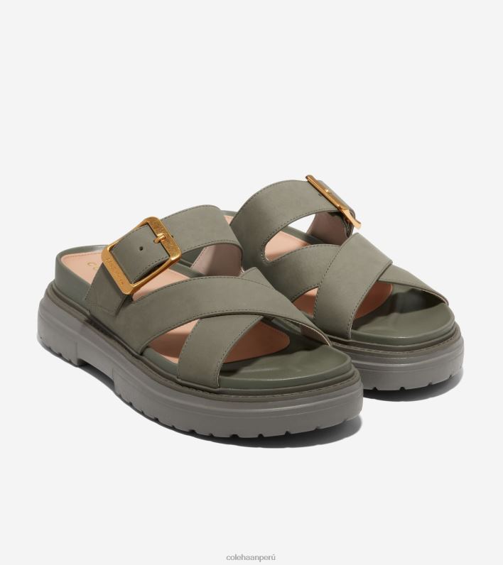 mujer nubuck hoja de té Cole Haan sandalia tipo chanclas fraya calzado 8FVV1