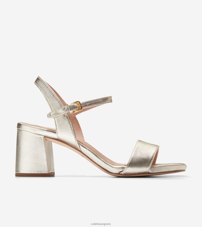 mujer oro Cole Haan sandalias josie con tacón en bloque calzado 8FVV74