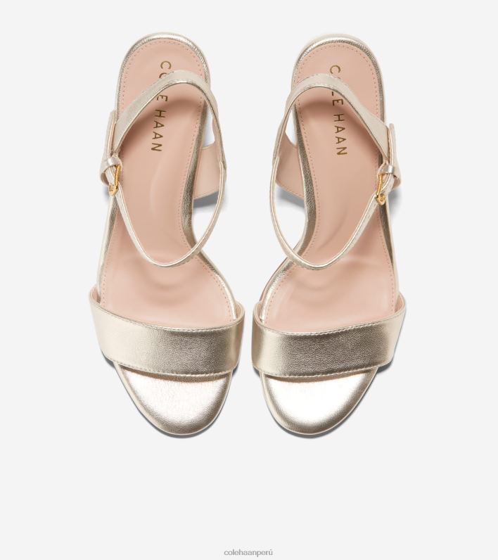 mujer oro Cole Haan sandalias josie con tacón en bloque calzado 8FVV74