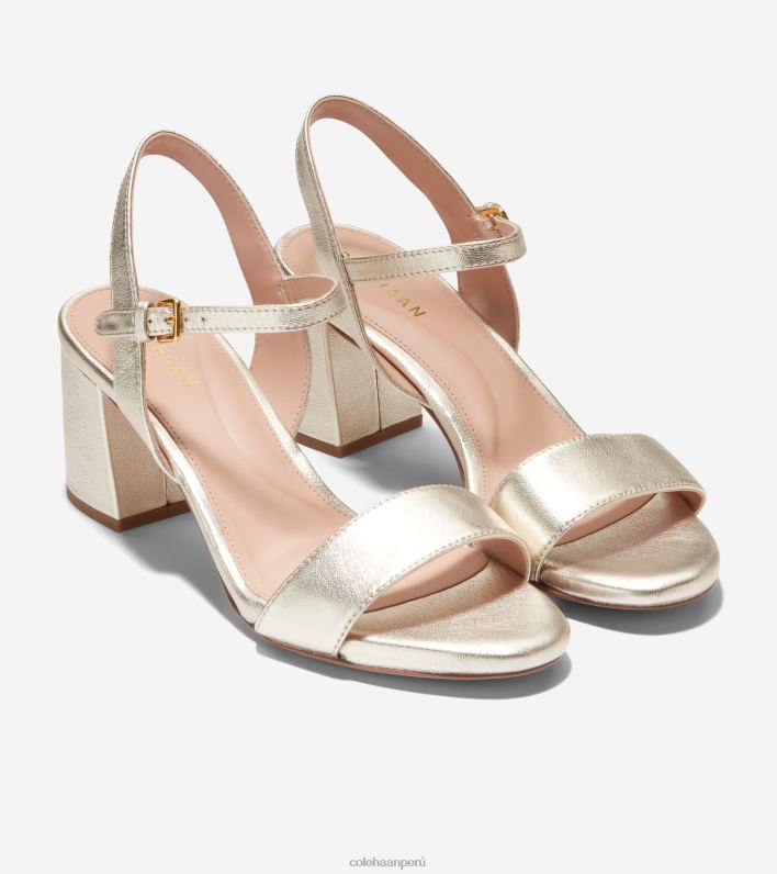 mujer oro Cole Haan sandalias josie con tacón en bloque calzado 8FVV74