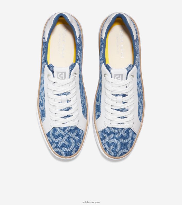 mujer Monogram denim jacquard-blanco óptico Cole Haan tenis grandpro topspin calzado 8FVV23