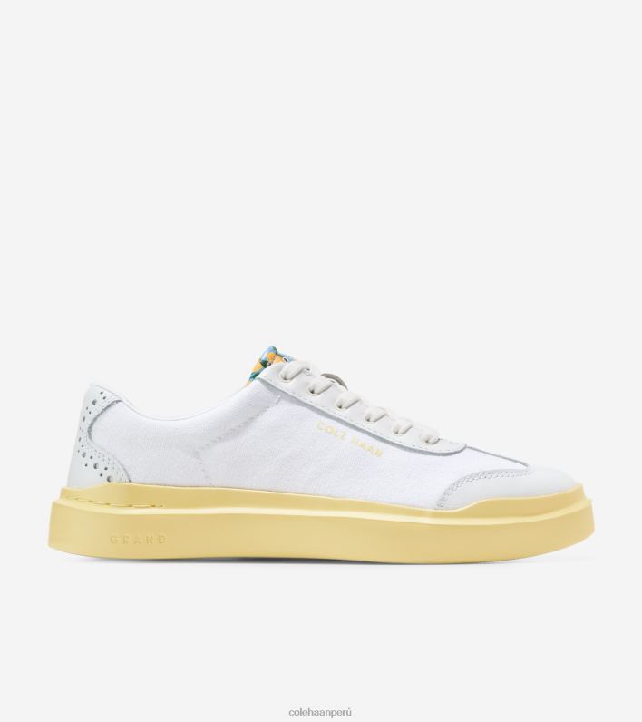 mujer blanco óptico-limón Cole Haan tenis grandpro rally de lona calzado 8FVV39