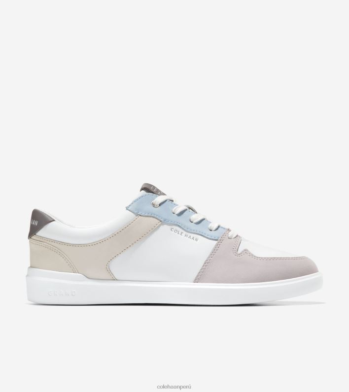 mujer blanco óptico-plata abedul-azul-morado Cole Haan gran zapatilla de tenis crosscourt calzado 8FVV206