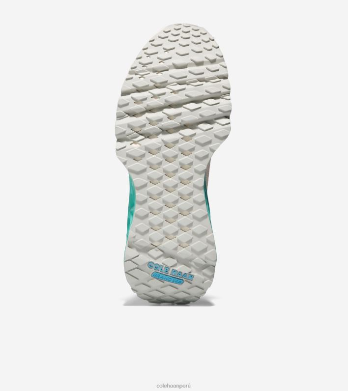 mujer marfil-plata abedul-turquesa-azul caribe Cole Haan 5.Zerogrand Zapatilla para correr con puntada bordada calzado 8FVV243