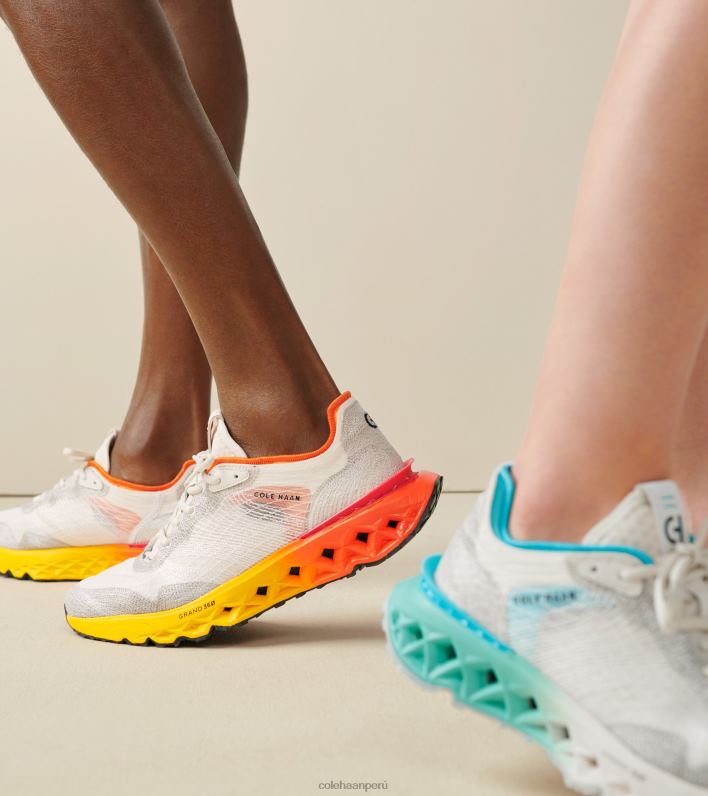 mujer marfil-plata abedul-turquesa-azul caribe Cole Haan 5.Zerogrand Zapatilla para correr con puntada bordada calzado 8FVV243