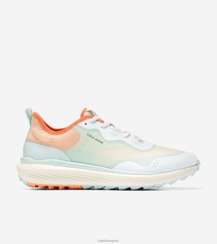 mujer marfil-óptico blanco-azul cristal-melocotón Cole Haan zapato de golf de calle zerogrand calzado 8FVV119