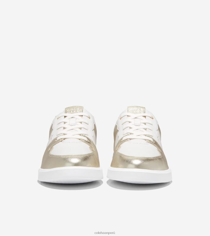 mujer metalizado oro blanco óptico Cole Haan zapatilla de tenis moderna grand crosscourt calzado 8FVV205
