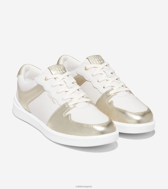 mujer metalizado oro blanco óptico Cole Haan zapatilla de tenis moderna grand crosscourt calzado 8FVV205