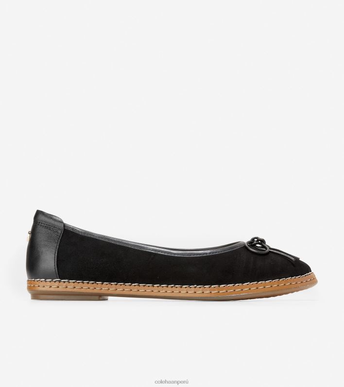 mujer negro Cole Haan bailarina plana para todo el día cloudfeel calzado 8FVV179