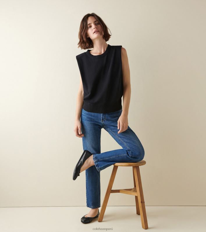 mujer negro Cole Haan ballet arco tova calzado 8FVV129