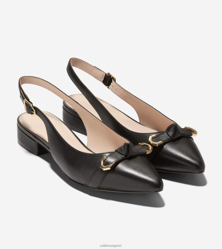 mujer negro Cole Haan skimmer menlo plano calzado 8FVV219